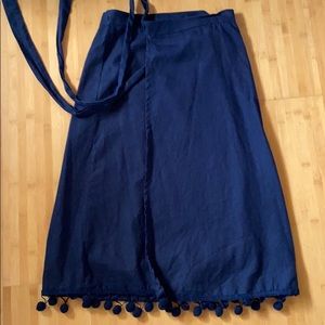 Zara wrap dress with ponpon